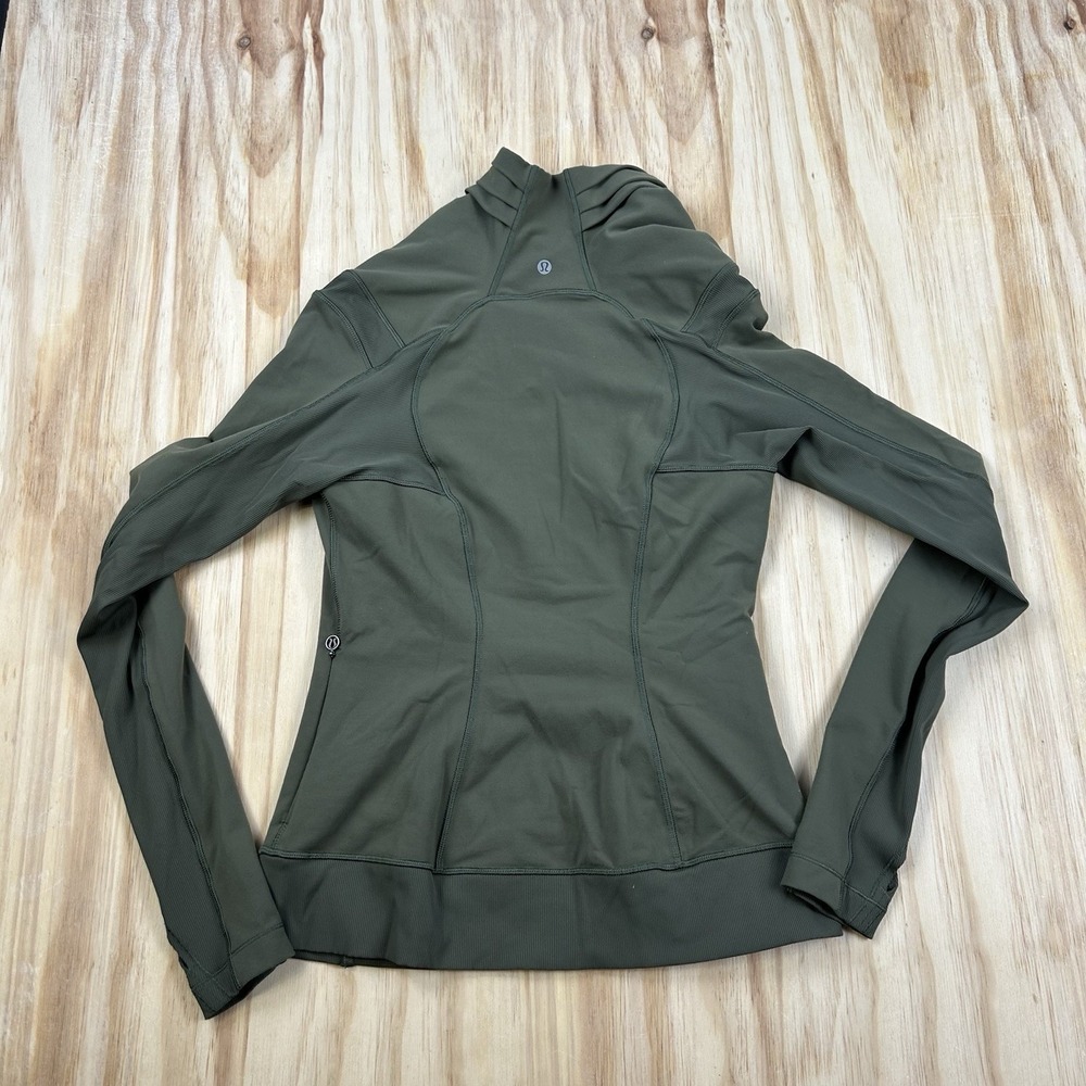 Lululemon Bhaki Yoga Jacket Green Size 8 Women's Full Zip Athletic Activewear - Picture 2 of 8
